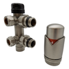 Abacus Ultima Euro50 Angled Thermostatic Radiator Valve in Brushed Nickel
