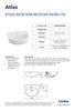 Leccio Atlas 400 mm Semi Recessed Basin with 1 Tap Hole ASWHGSR40BA1