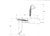 Barwood Wall Mounted Hinged Shower Seat with Back Rest and Legs B219F