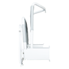Barwood Wall Mounted Hinged Shower Seat with Back Rest and Legs B219F