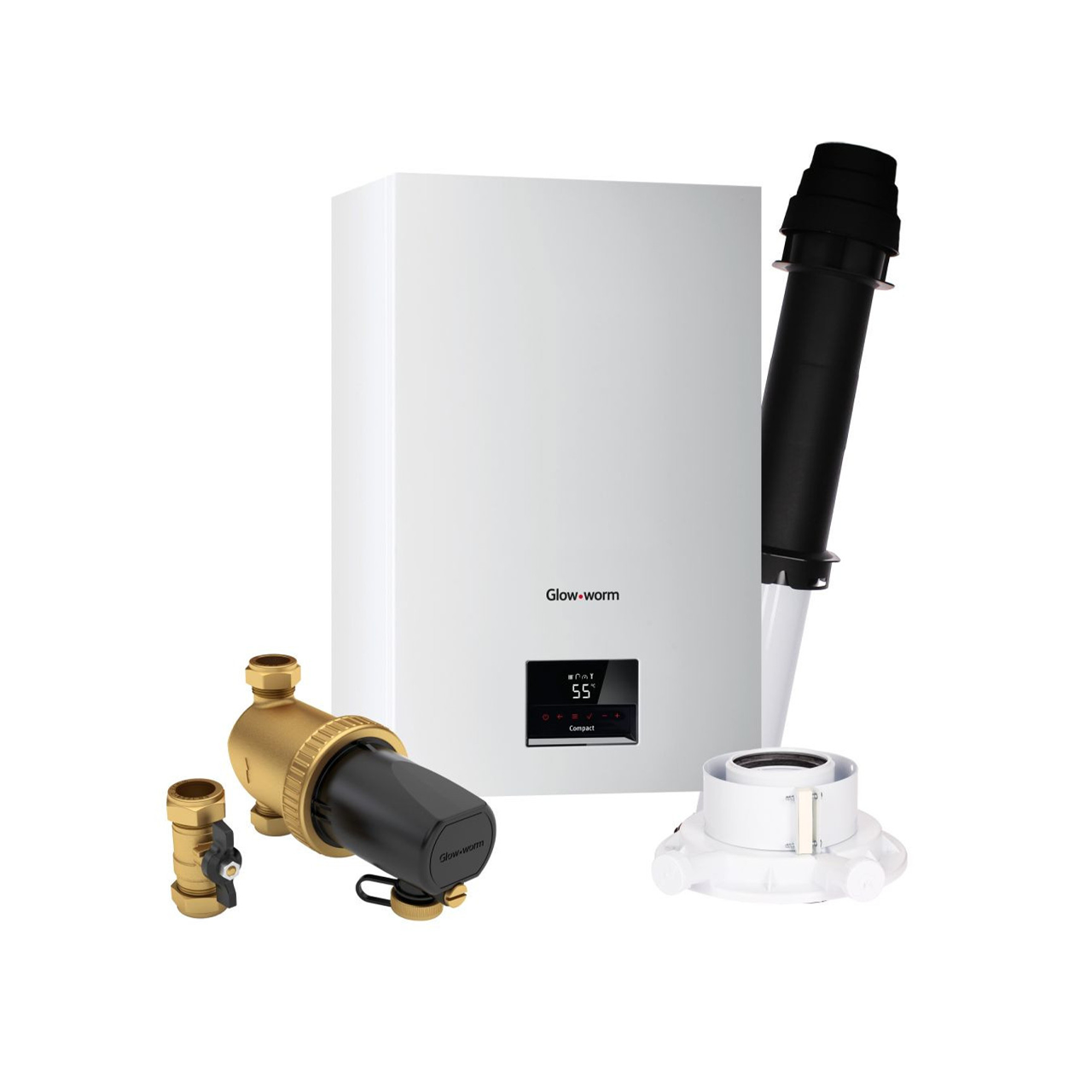 Glow-worm Compact 24 Combi Boiler Including Vertical Flue and