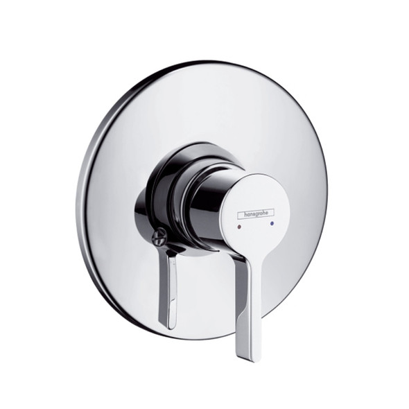 Hansgrohe Metris S Single Lever Manual Bath Shower Mixer in Chrome and Concealed Basic Set 31661000/