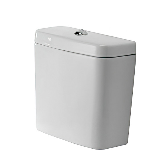 Duravit D-Code White Close Coupled Dual Flush Cistern Bottom Left; Back Supply Version    0927300005