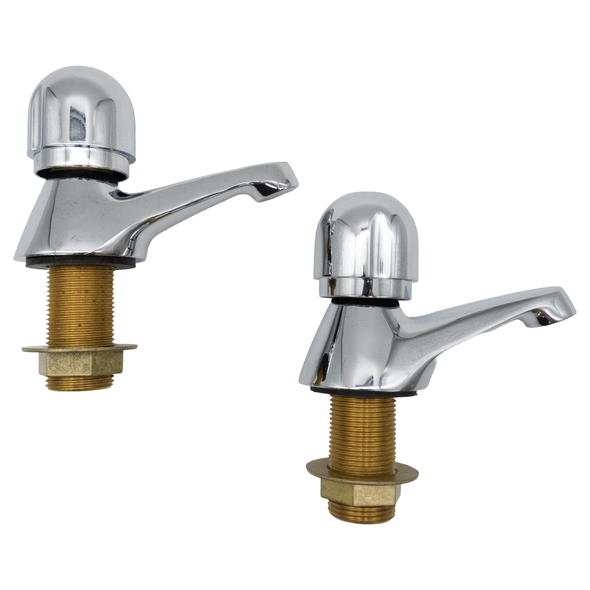Bristan Damixa Comet Bath Pillar Taps Chrome Plated 3/4'' COM002 C C
