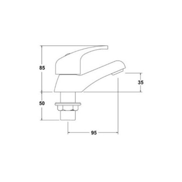 Deva Eider Bath Taps 1/4 Turn Ceramic Disc Chrome 3/4'' in Pairs    EDR02/CP