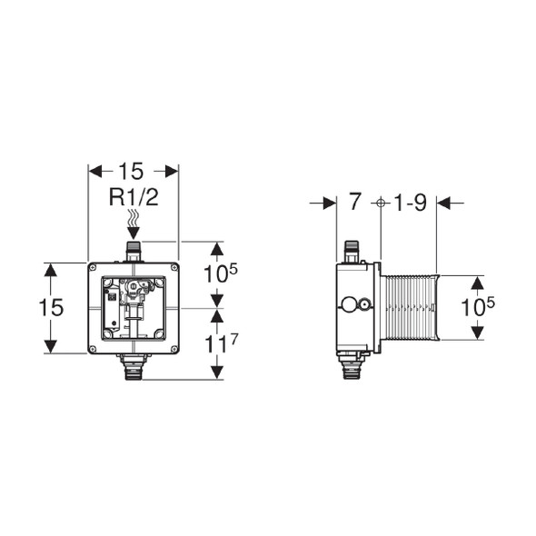 Geberit Urinal Free Frame Universal Installation Set  116.001.00.1