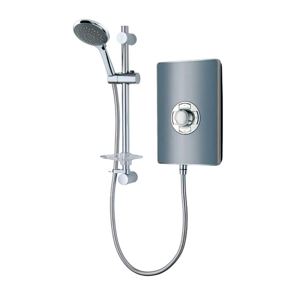 Vado Axcess Elegance Electric Shower with Soft Press Illuminated Buttons 9.5kW Grey/Chrome ELS-ELE-95-GRE
