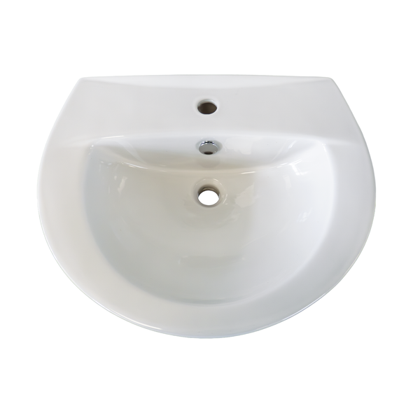 Imex Echo 550mm Washbasin with Slim Full Pedestal  L10721TH