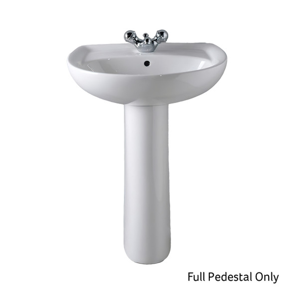 Twyfords Galerie Full Pedestal for 450mm Handrinse Basin GN4920WH