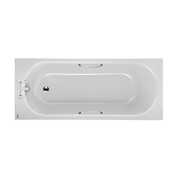 Twyfords Option White Acrylic 2TH Twingrip Single Ended Bath 1700 x 700mm OT8522WH