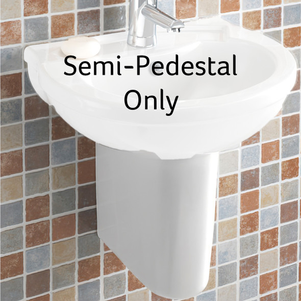 Jacuzzi Republic White Cloakroom Semi Pedestal     JCEUNI303