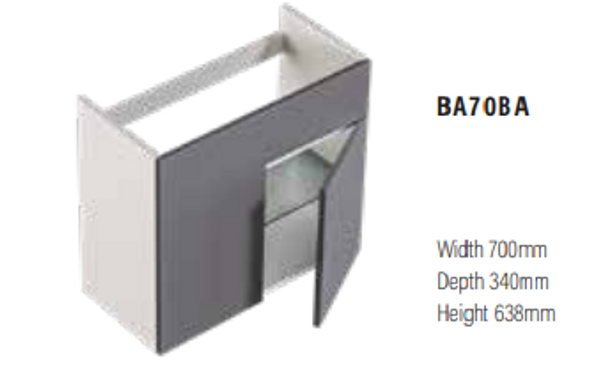 Eco Bathrooms 700mm Standard Depth Basin Unit Only BA70B