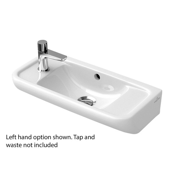 V&B Omnia 1TH Architectura Compact 1TH Pre-punched (RH/LH) Basin 530x250mm White   5373.25.01