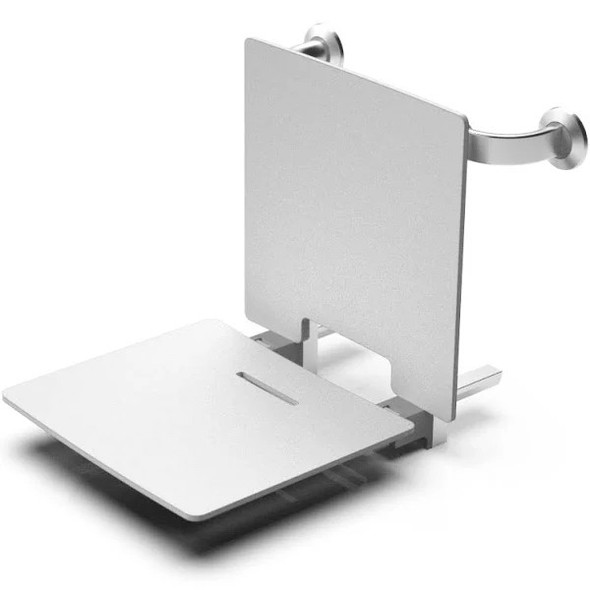 Nymas Removable Contemporary Slimline Shower Seat With Back 331004