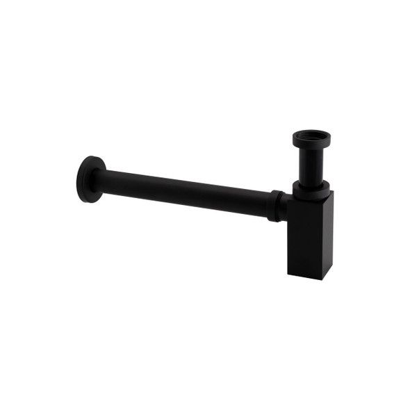 Square Matt Black Basin Bottle Trap 1.25" INB5003BLK