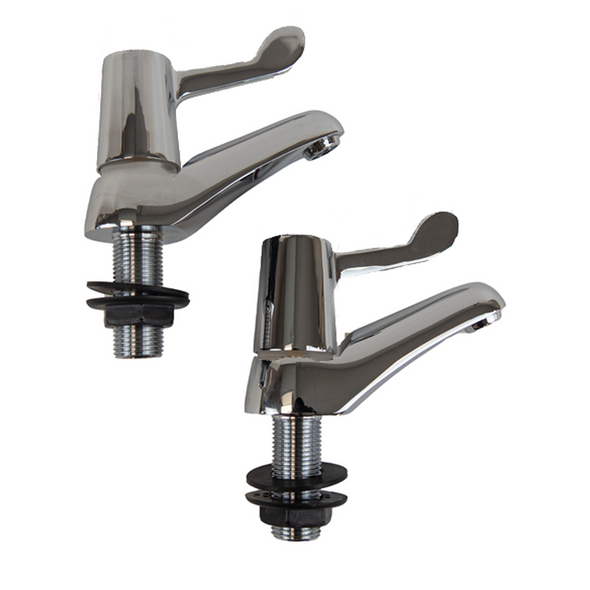 Bristan New Options Ceramic Disc Basin Taps 1/2'' Chrome Plated in Pairs with Lever Handles     ON 1/2 C CD + L 3IN C