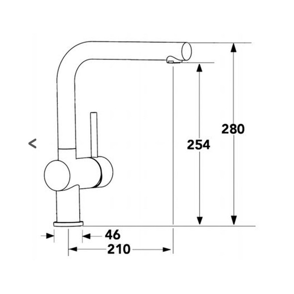 Francis Pegler Adorn Chrome Horizontal Spout Mono Kitchen Sink Mixer 4G4175