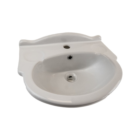 Shires Abbey Hand Rinse Basin with 1TH in White (480 x 380mm) U020401