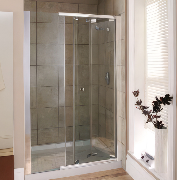 Mira Flight SFE 1000mm Bifold Door Only for Alcove (Silver Profiles) 108046