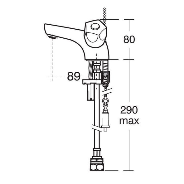 Armitage Shanks Sandringham 21 Dual Control Basin Mixer with Weighted Chain B9869AA