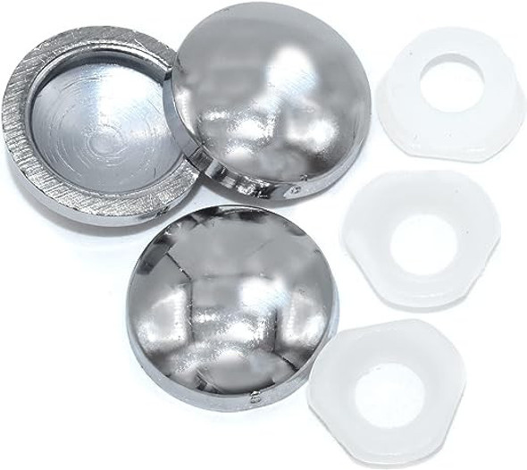 Dome Small Cover Caps in Chrome  Pack of 15 DSCS