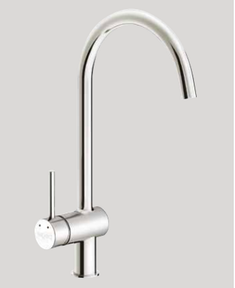 Caimen Monobloc Kitchen Sink Mixer with Fixed Spout and Side Action Lever in Chrome 4E1107