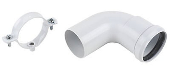 Vaillant HE Ecomax/Ecotec 90° Elbow for VTK in White 303949