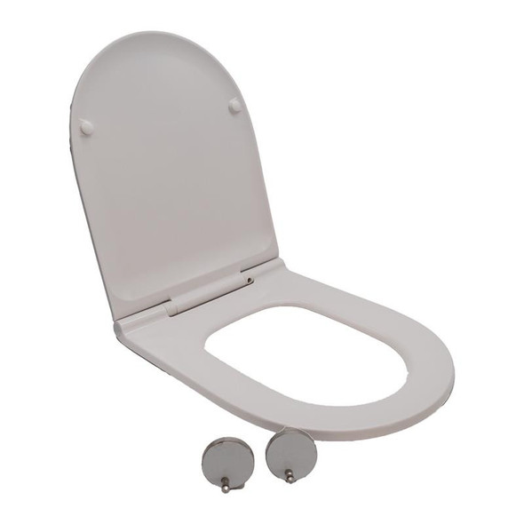 Lecico Toilet Seat and Cover with Soft Close Hinges in White