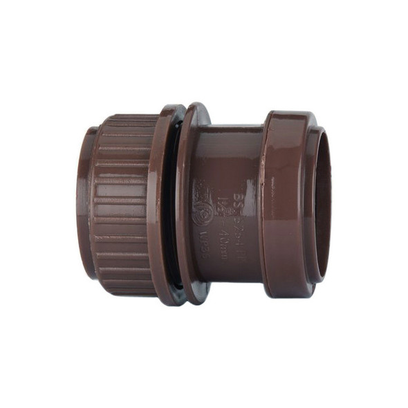 Polypipe Pushfit Waste Tank Connector 32mm in Brown