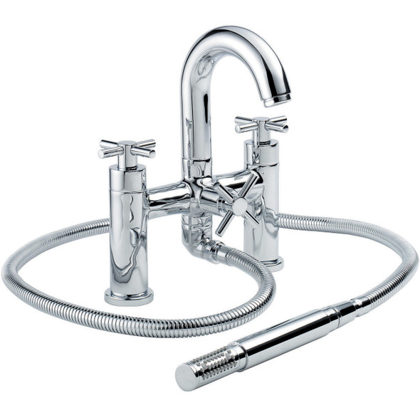 Pegler Xia Bath Shower Mixer with Hand Shower in Chrome 4K8016|4E1035