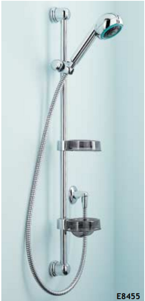 Trevi Xcite Slide Rail Kit with 3 Function Hand Shower E8445 AA