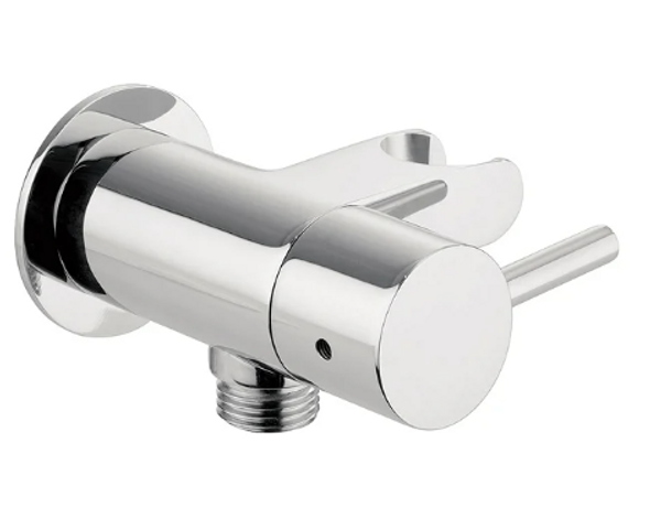 Crosswater Wall Outlet with Hose Attachment and Shut Off Valve in Chrome WL935C