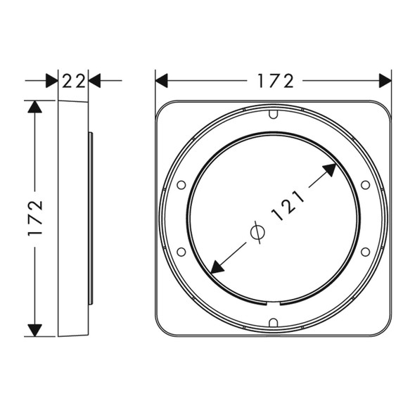 Axor Citterio Extension Element 22mm in Chrome 98860000