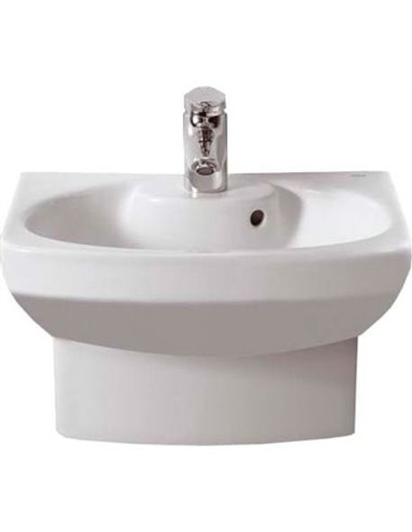 Roca Senso Compact Washbasin 480mm with Semi Pedestal 327514000
