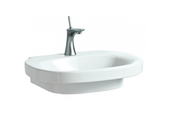 Laufen Mimo 600mm 1TH Washbasin with Overflow Hole in White 8115530001041