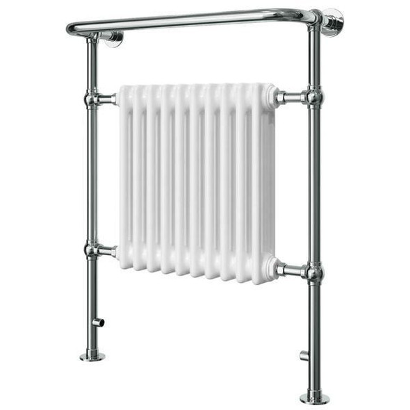Vogue Regency Floor Mounted Radiator 938 x 675mm in Chrome and White Vogue Regency Floor Mounted Radiator 938 x 675mm in Chrome and White