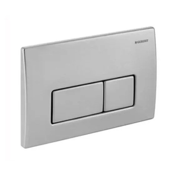 Geberit Kappa 50 Dual Flush Plate in Brushed Stainless Steel 115.258.00.1