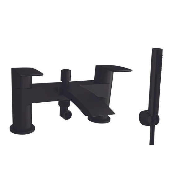 Coll Bath Shower Mixer with Hand Shower in Matt Black 17225B