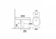 Villeroy & Boch Omnia Pro Close Coupled Pan and Cistern 6659.10.01