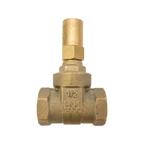 Hattersley Fig 30 LS DZR Gate Valve  F x F 1/2"  with Monument 4 Way Key