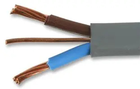 2-Core and Earth Grey Cable 6mm x 74m 42YH6GY100