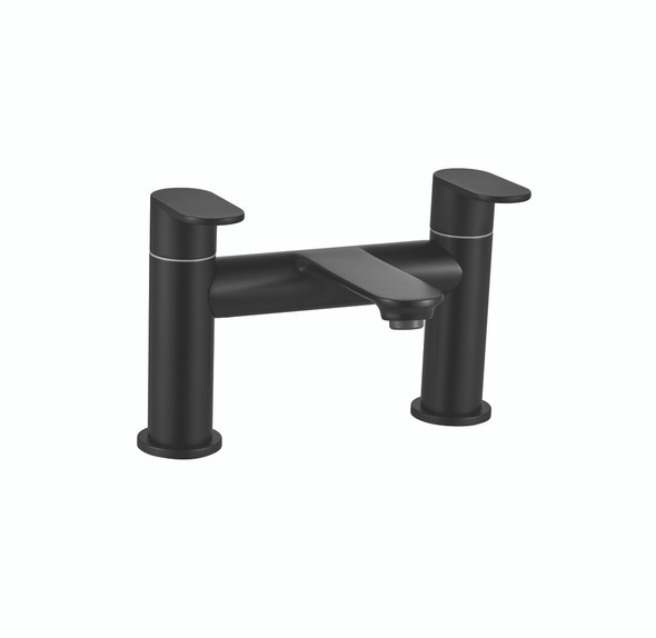 Niagara Albury H Pattern Bath filler in Matt Black INSBY1006