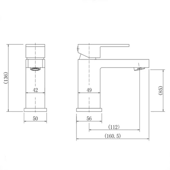 Niagara Hadley Mono Basin Mixer with Clic-Clac Waste in Brushed Brass INSHE1001