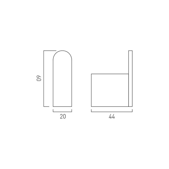 Vado Photon Wall Mounted Robe Hook in Chrome PHO-186-C/P