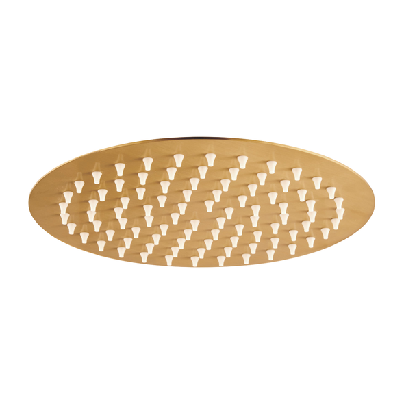 Niagara Equate Slimline 200mm Shower Head Only in Brushed Brass