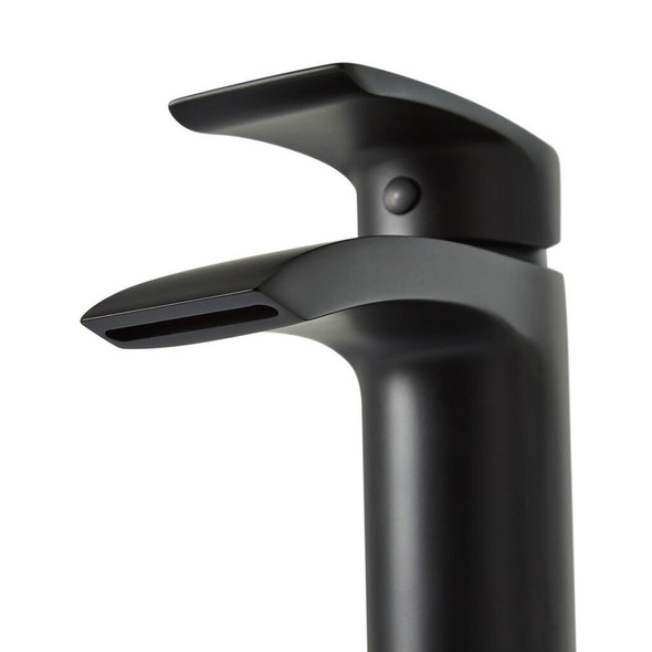 Marked Highlife Coll Basin Mixer with Click Waste in Black 17213B