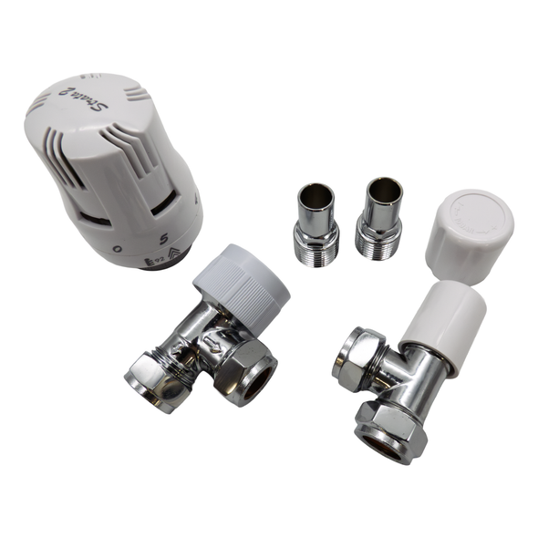 STH Westco Strata 2 Angled Thermostatic Radiator Valve with Lockshield 05951
