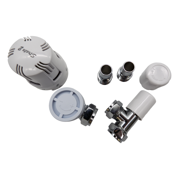 STH Westco Strata 2 Angled Thermostatic Radiator Valve with Lockshield 05951