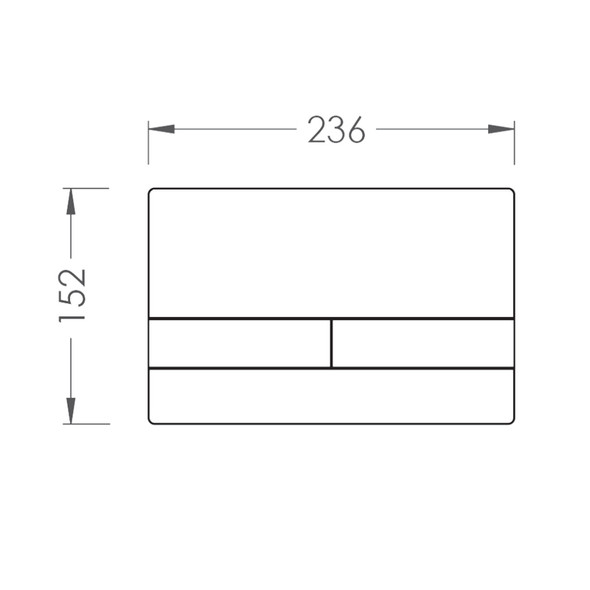 Flawed Abacus Edge Dual Press Panel for Concealed Cisterns INST-FRPP-48CH
