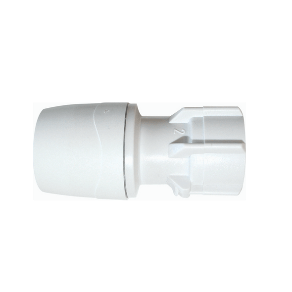 Polymax White Straight Tap Connector Hand Tight 10mm x 1/2''            MAX271012